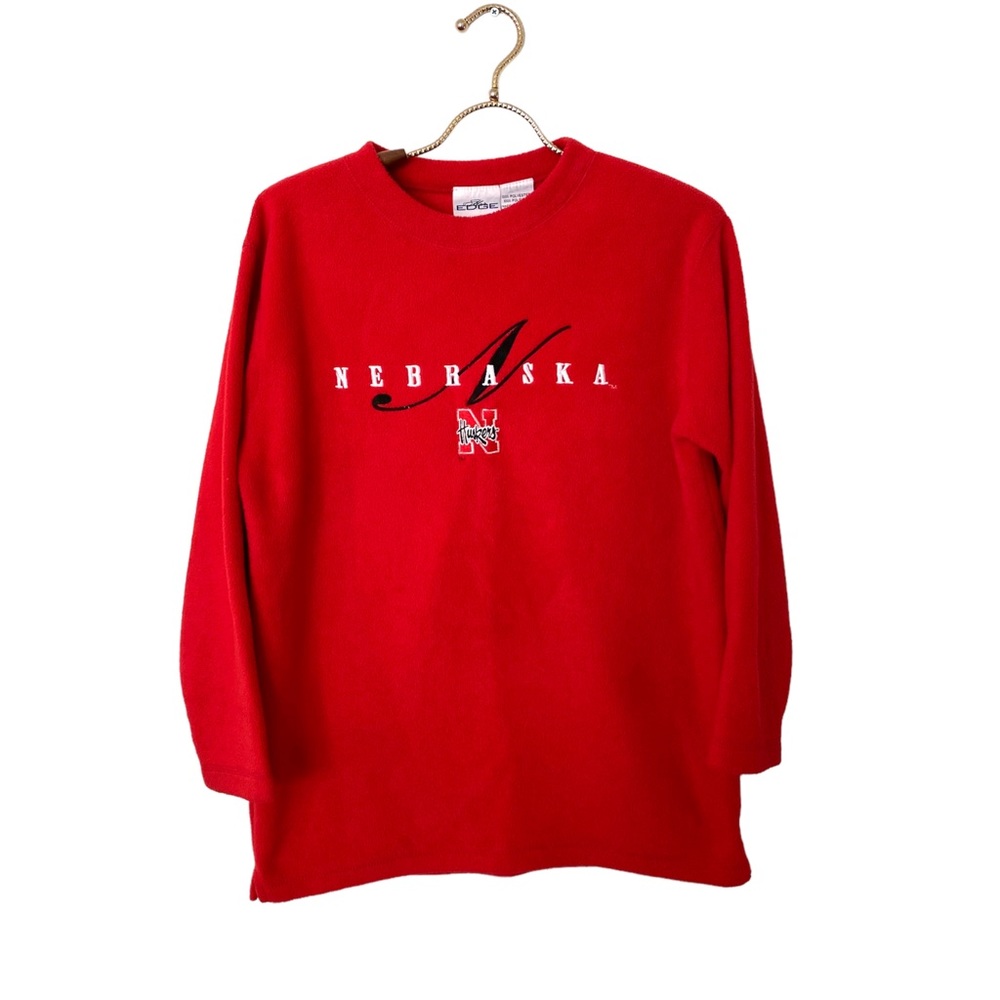 Vintage 90s Nebraska Cornhuskers Fleece Pullover Long Sleeve Medium